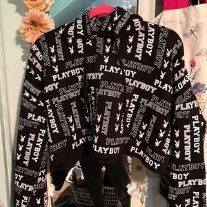 Playboy x Missguided Cropped Hoodie Size 8